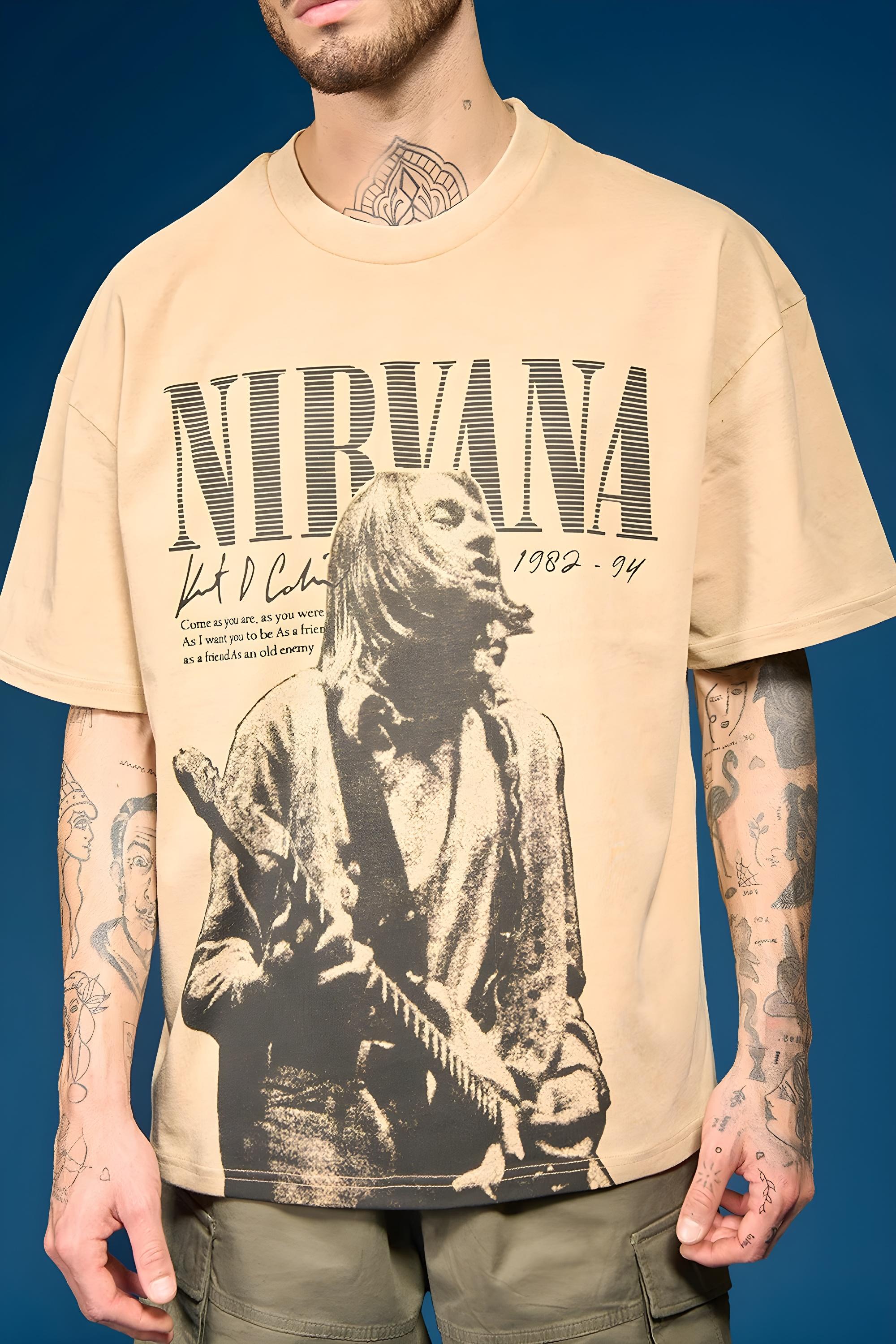 NIRVANA BEIGE T-SHIRT